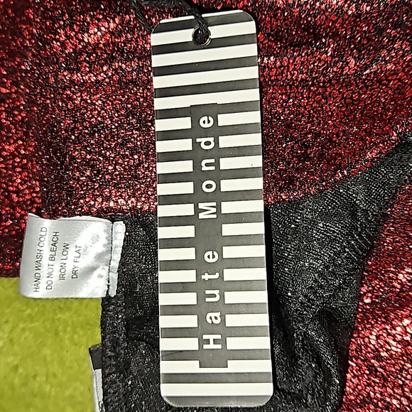 Womens Shiny Red Black Silver Snake Scale Print Leggings Spandex Waist Small - Picture 9 of 9